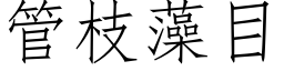 管枝藻目 (仿宋矢量字庫)