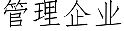 管理企業 (仿宋矢量字庫)