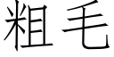 粗毛 (仿宋矢量字庫)