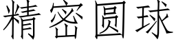 精密圓球 (仿宋矢量字庫)