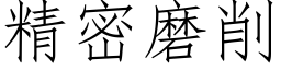 精密磨削 (仿宋矢量字庫)