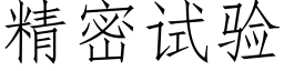 精密試驗 (仿宋矢量字庫)