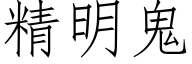 精明鬼 (仿宋矢量字庫)