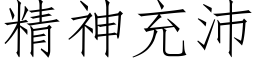 精神充沛 (仿宋矢量字庫)