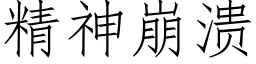 精神崩溃 (仿宋矢量字库)