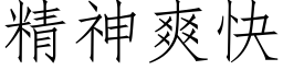 精神爽快 (仿宋矢量字庫)