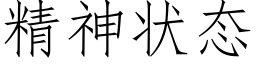 精神状态 (仿宋矢量字库)