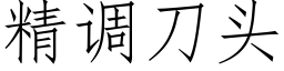 精调刀头 (仿宋矢量字库)