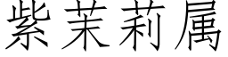 紫茉莉属 (仿宋矢量字库)