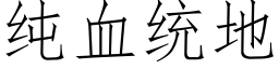 純血統地 (仿宋矢量字庫)