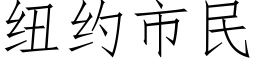 纽约市民 (仿宋矢量字库)