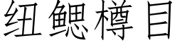 纽鳃樽目 (仿宋矢量字库)