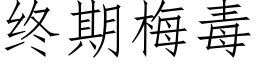 終期梅毒 (仿宋矢量字庫)