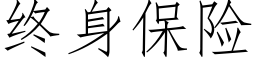 終身保險 (仿宋矢量字庫)