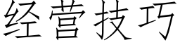 經營技巧 (仿宋矢量字庫)