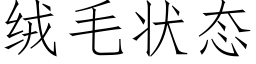 絨毛狀态 (仿宋矢量字庫)