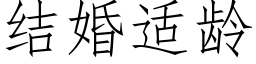 結婚适齡 (仿宋矢量字庫)