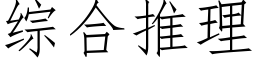 综合推理 (仿宋矢量字库)