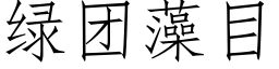 绿团藻目 (仿宋矢量字库)