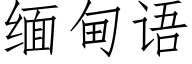 缅甸语 (仿宋矢量字库)