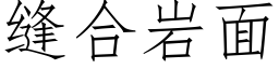 縫合岩面 (仿宋矢量字庫)