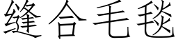 縫合毛毯 (仿宋矢量字庫)