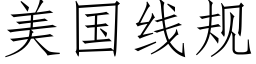 美国线规 (仿宋矢量字库)