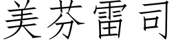 美芬雷司 (仿宋矢量字库)