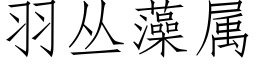 羽丛藻属 (仿宋矢量字库)