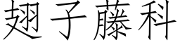 翅子藤科 (仿宋矢量字庫)