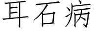 耳石病 (仿宋矢量字库)