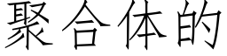 聚合体的 (仿宋矢量字库)