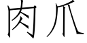 肉爪 (仿宋矢量字库)