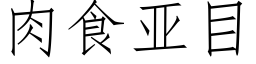 肉食亚目 (仿宋矢量字库)