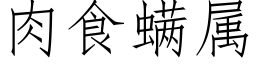 肉食螨屬 (仿宋矢量字庫)