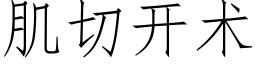 肌切開術 (仿宋矢量字庫)