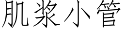 肌浆小管 (仿宋矢量字库)