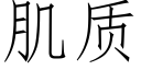 肌質 (仿宋矢量字庫)