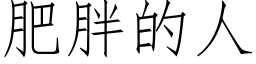 肥胖的人 (仿宋矢量字庫)