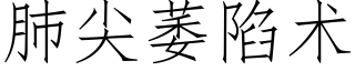 肺尖萎陷術 (仿宋矢量字庫)