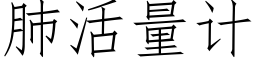 肺活量計 (仿宋矢量字庫)