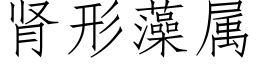 肾形藻属 (仿宋矢量字库)