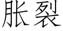 脹裂 (仿宋矢量字庫)