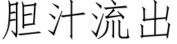 胆汁流出 (仿宋矢量字库)