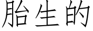 胎生的 (仿宋矢量字库)