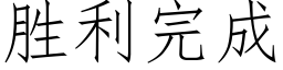 胜利完成 (仿宋矢量字库)