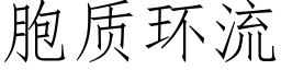 胞质环流 (仿宋矢量字库)