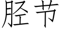 胫节 (仿宋矢量字库)