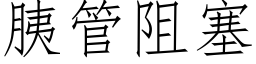 胰管阻塞 (仿宋矢量字库)