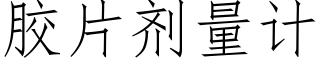 胶片剂量计 (仿宋矢量字库)